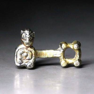 古欧洲中世纪银鎏金人像带扣b28-41 - 古欧洲中世纪银鎏金人像带扣b28-41