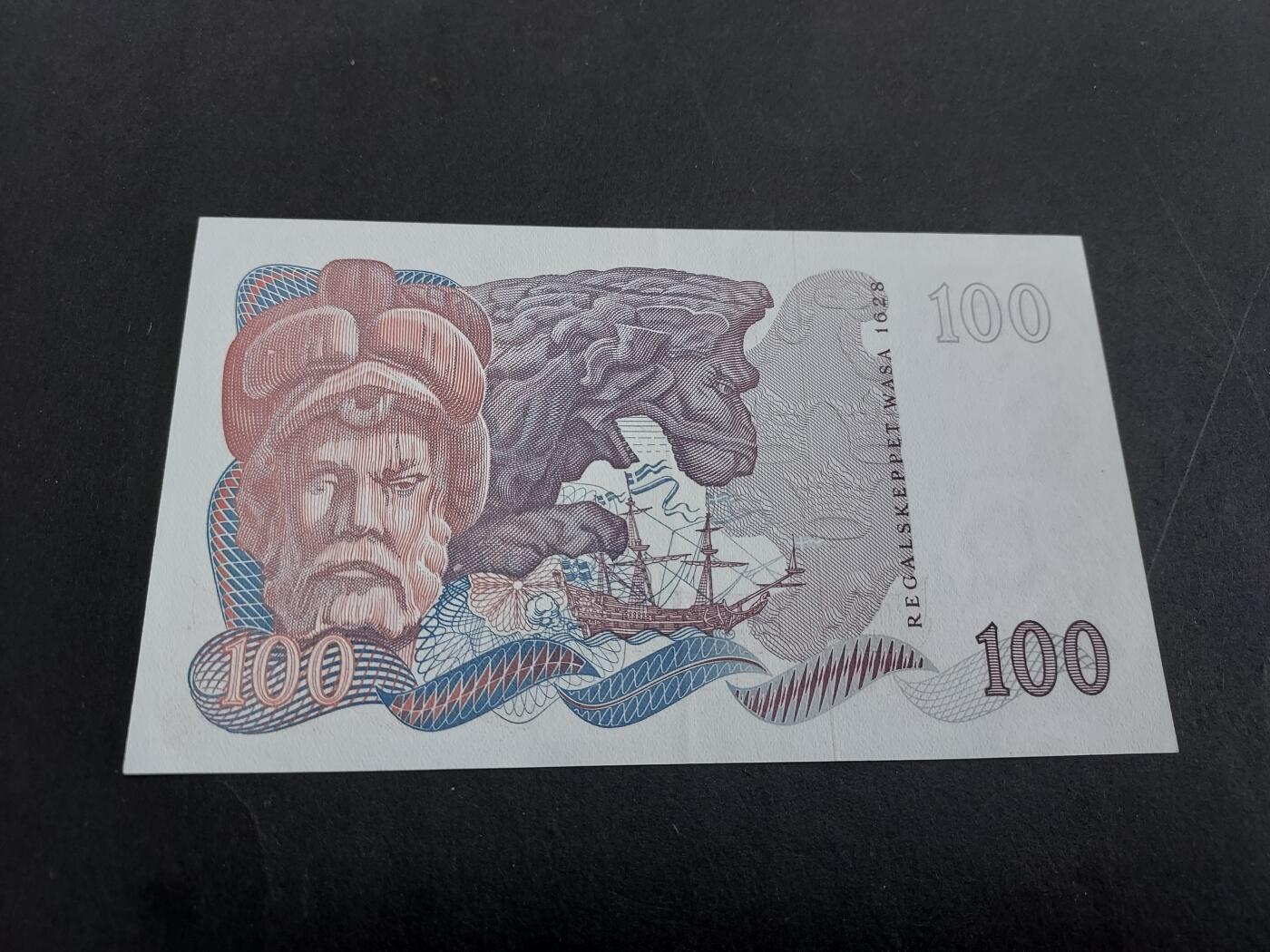 博彦收藏 2月23日 8点钱币专场 1978 瑞典100克朗 AU 9品