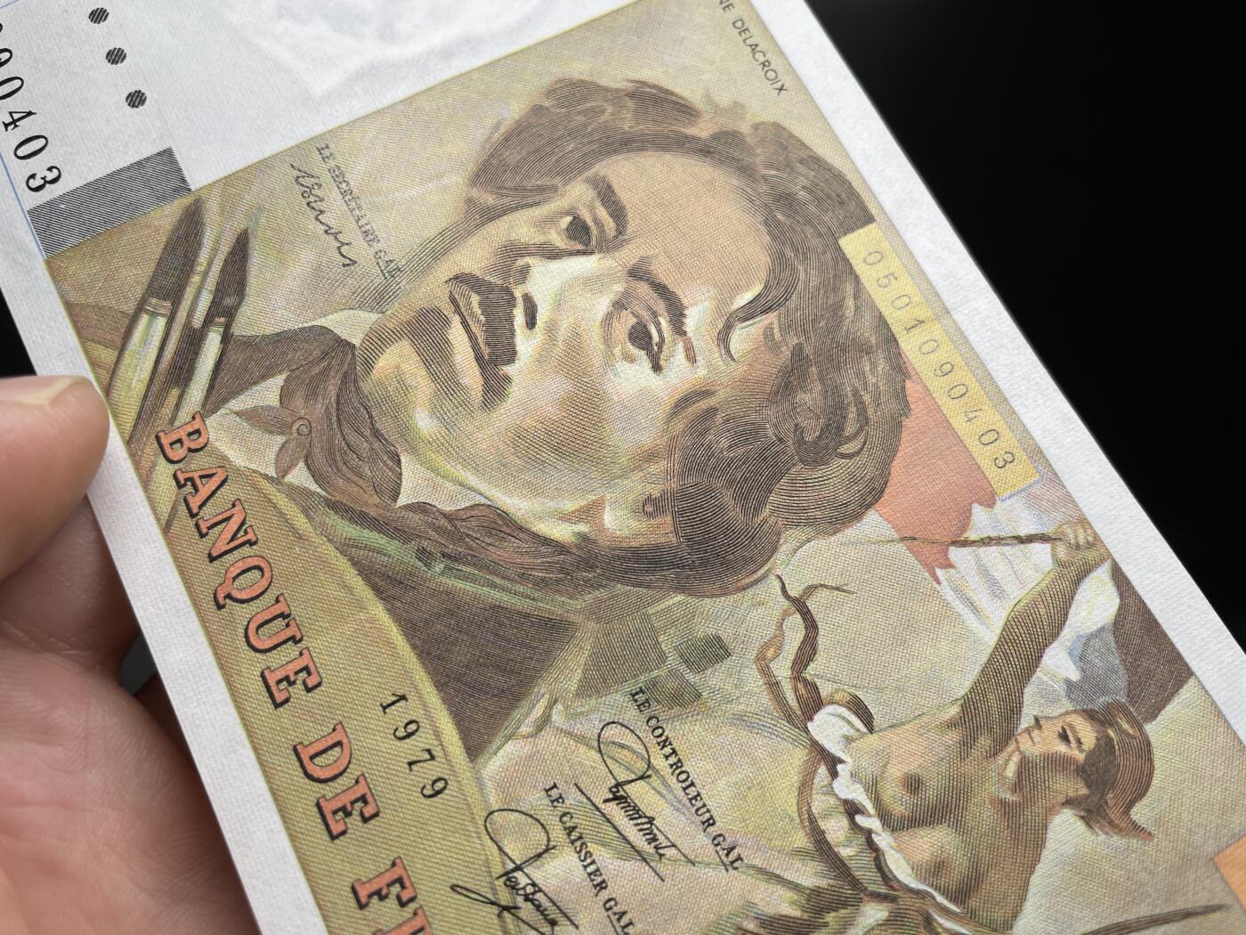 2025年集古藏今外币拍卖第二期-第10场—（总第210拍-纸币专场），本期拍完结算一次，发货时间2-3天，休息几天后继续新的一期拍卖。 1979年法国100法郎