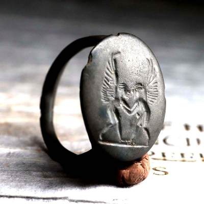 古希腊小爱神厄洛斯图铜戒指b26-40 古希腊小爱神厄洛斯图铜戒指b26-40