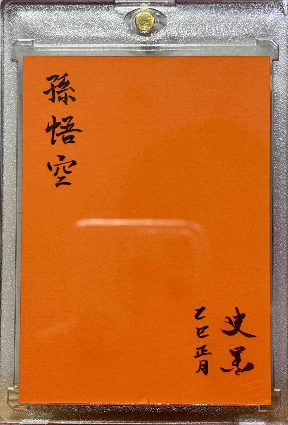 白泽拍卖卡牌手绘专场第13期（昨夜一霎雨，天意苏群物） 2025 史墨手绘卡 孙悟空 史墨亲签 卡砖封装
