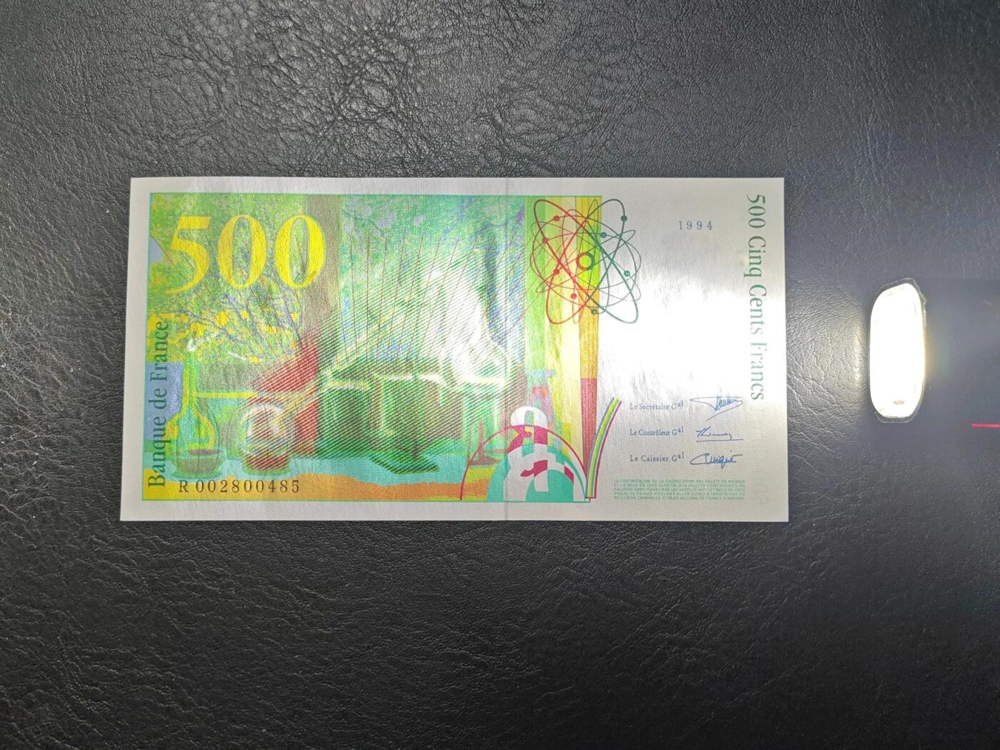 法国 1994年 末版 500法郎纸币 全新UNC