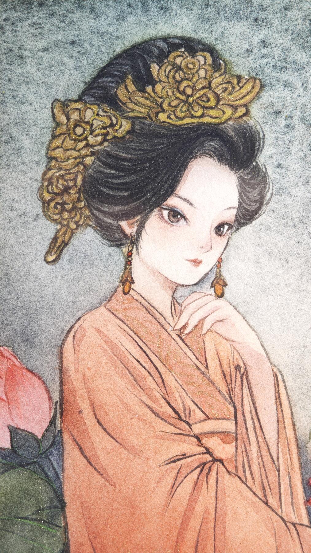 白泽拍卖卡牌手绘专场第13期（昨夜一霎雨，天意苏群物） 2024 艺方文创 小妖怪之温泉小镇系列手绘卡 荷花精 面包车亲签 卡砖封装 尺寸：12cm*16.5cm