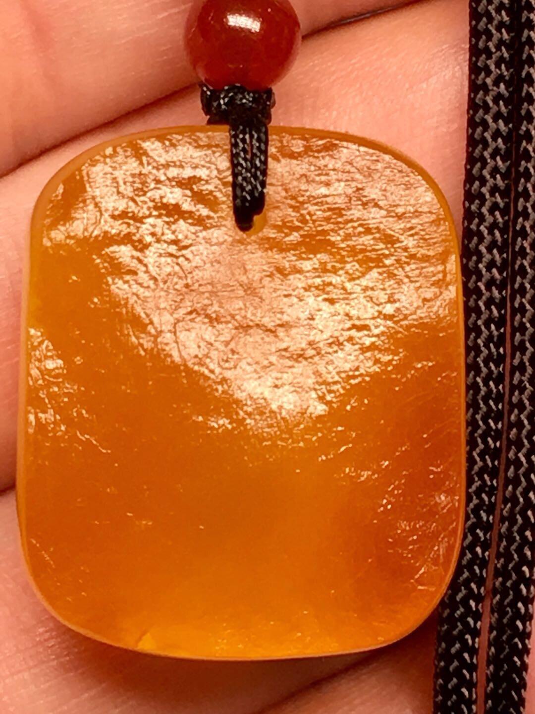 南红蜜蜡绿松石专场 天然琥珀蜜蜡 鸡油黄飘花 随形吊坠