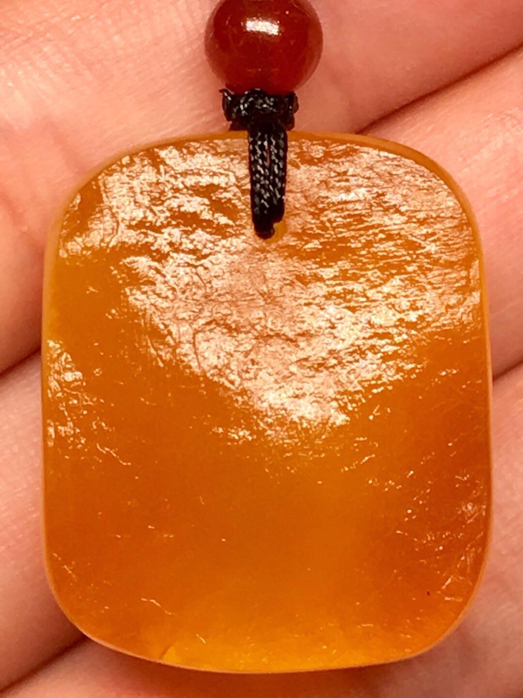南红蜜蜡绿松石专场 天然琥珀蜜蜡 鸡油黄飘花 随形吊坠