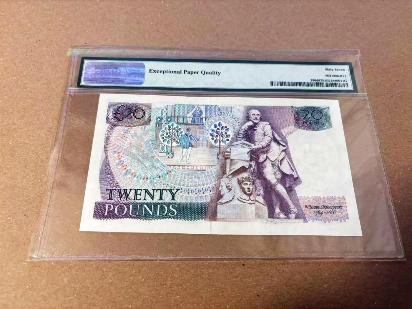 【Blue Auction】✨世界纸币精拍第622期【精】 【01A冠无47】英国 1984-88年20镑 PMG67EPQ 高分 