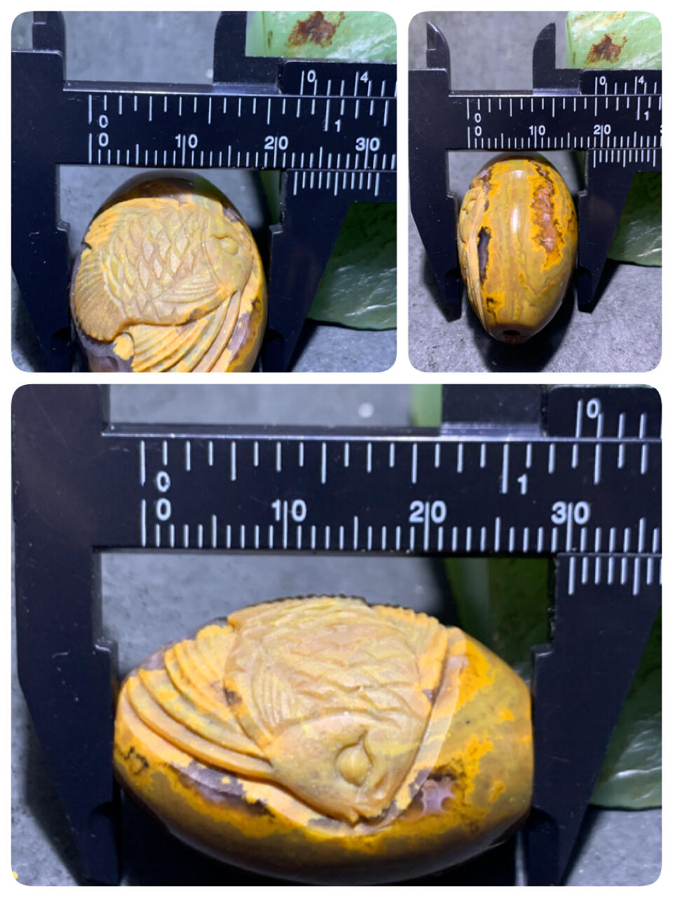 精美亚光高玉化冻料糖心草花纹战国红玛瑙手工俏色巧雕神仙鱼勒子一个