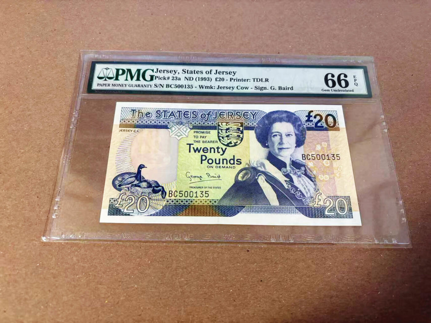 【Blue Auction】✨世界纸币精拍第622期【精】 【无47】泽西 1993年20镑 女王 PMG66EPQ 