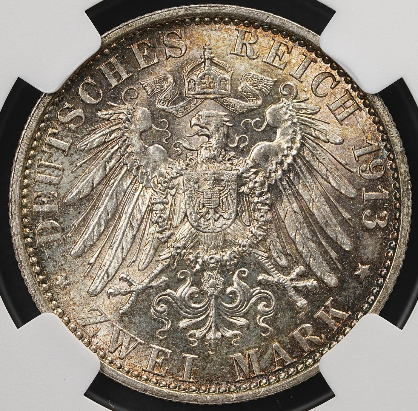 修遠堂世界钱币第五十八期 NGC MS64 1913年威廉二世执政25周年纪念2马克银币