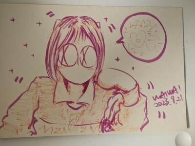 【稀有指数5星】潮流艺术家WAIWAI原创手绘：亲签手稿OWSON GIRL 版本三（爱你的眼神） 【稀有指数5星】潮流艺术家WAIWAI原创手绘：亲签手稿OWSON GIRL 版本三（爱你的眼神）