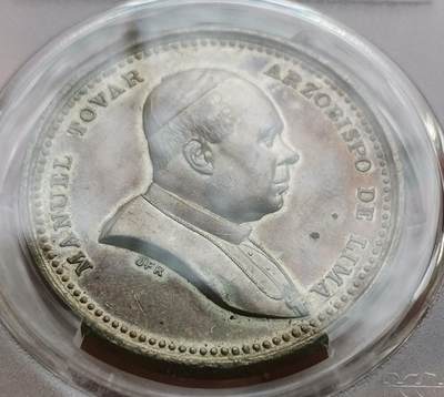 瓶子🏺第178期拍卖会 -  PCGS-AUD秘鲁1898年天主教纪念银章  少见品种  利马厂铸造