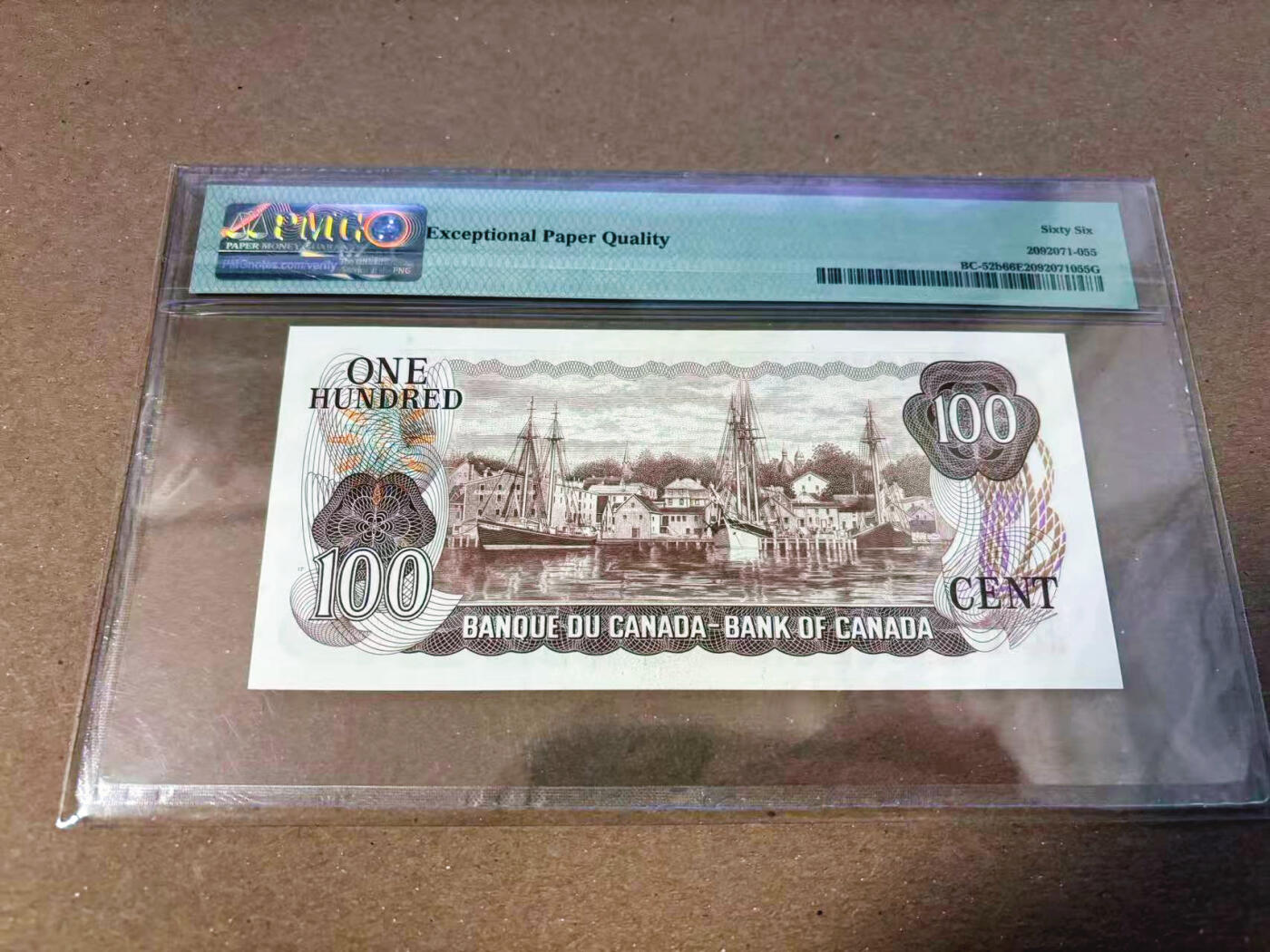 【Blue Auction】✨世界纸币精拍第622期【精】 加拿大 1975年100元 PMG66EPQ 港口大场景