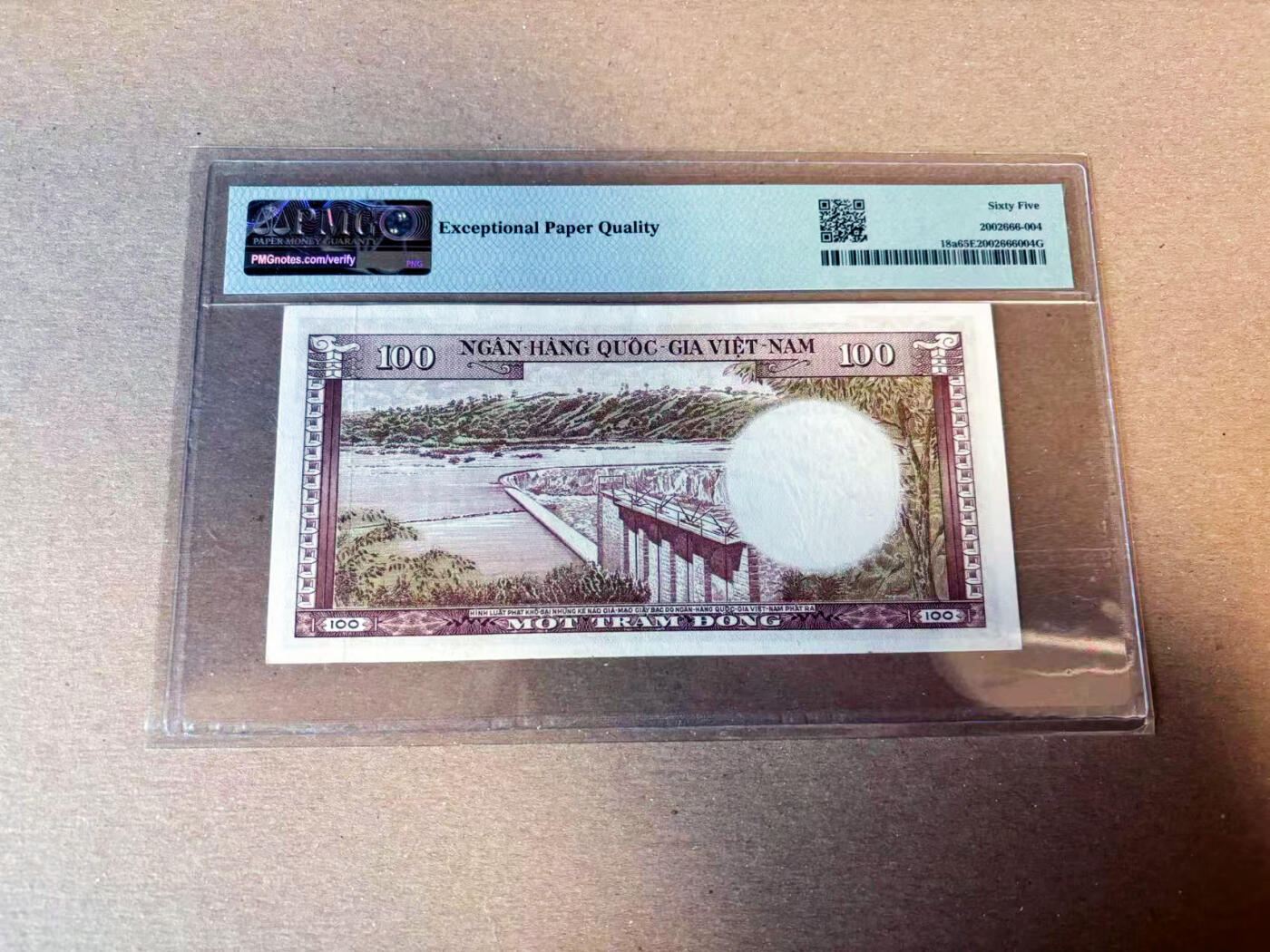 【Blue Auction】✨世界纸币精拍第622期【精】 南越 1966年100盾 PMG65EPQ 绝品