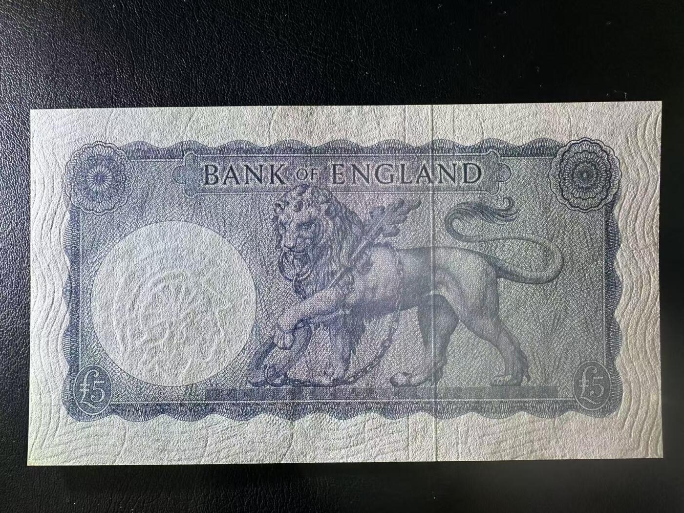 【Blue Auction】✨世界纸币精拍第622期【精】 【无47】英国 B序列5镑 UNC-