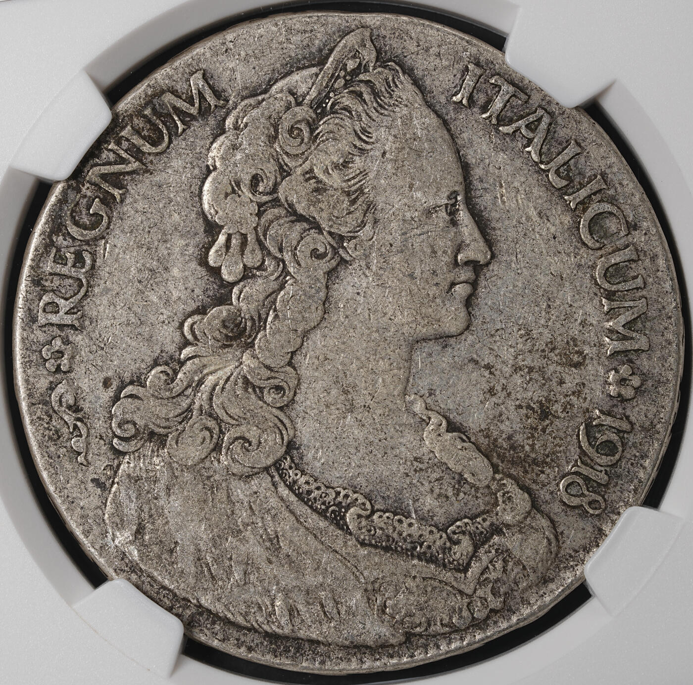 修遠堂世界钱币第五十八期 NGC VF35 1918年意属厄立特里亚1泰勒大银币