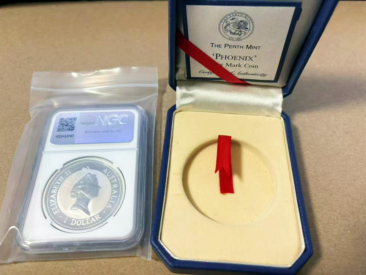 【Blue Auction】✨世界纸币精拍第622期【精】 【带盒】澳大利亚 1997年1元银币 (Kookaburra Phoenix) NGC PF70 满分