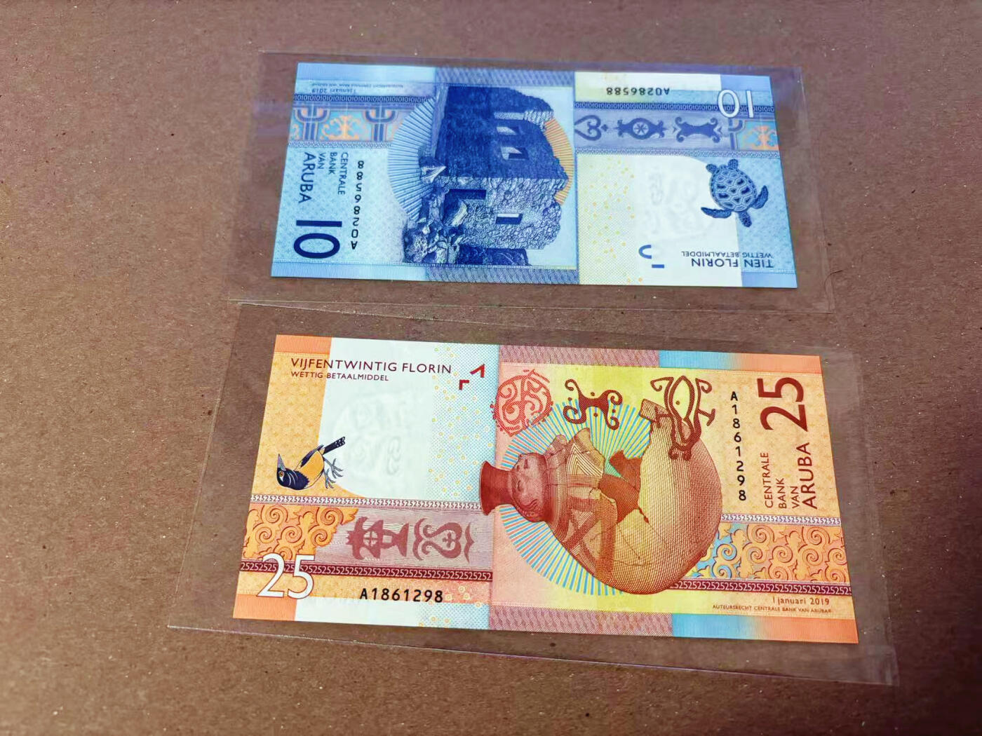 【Blue Auction】✨世界纸币精拍第622期【精】 【一组2张无47】阿鲁巴 2019年10-25弗罗林 全新UNC