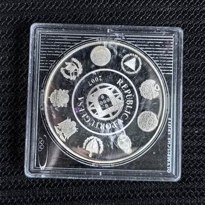 道一币馆币章第一百一十一场 - 葡萄牙2007年第七届伊比利亚美洲运动会10欧元精制银币  27g 925S 17500