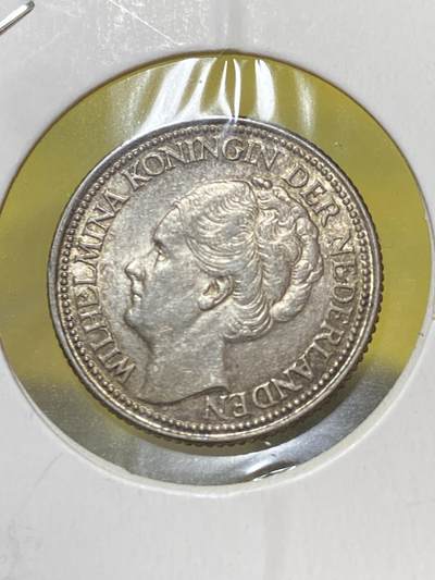 2025年第八场(总第三十四场）外国好品散币(免佣金) - 带光好品荷兰🇳🇱1940年25分银币(威廉明娜女王最后一版银币)