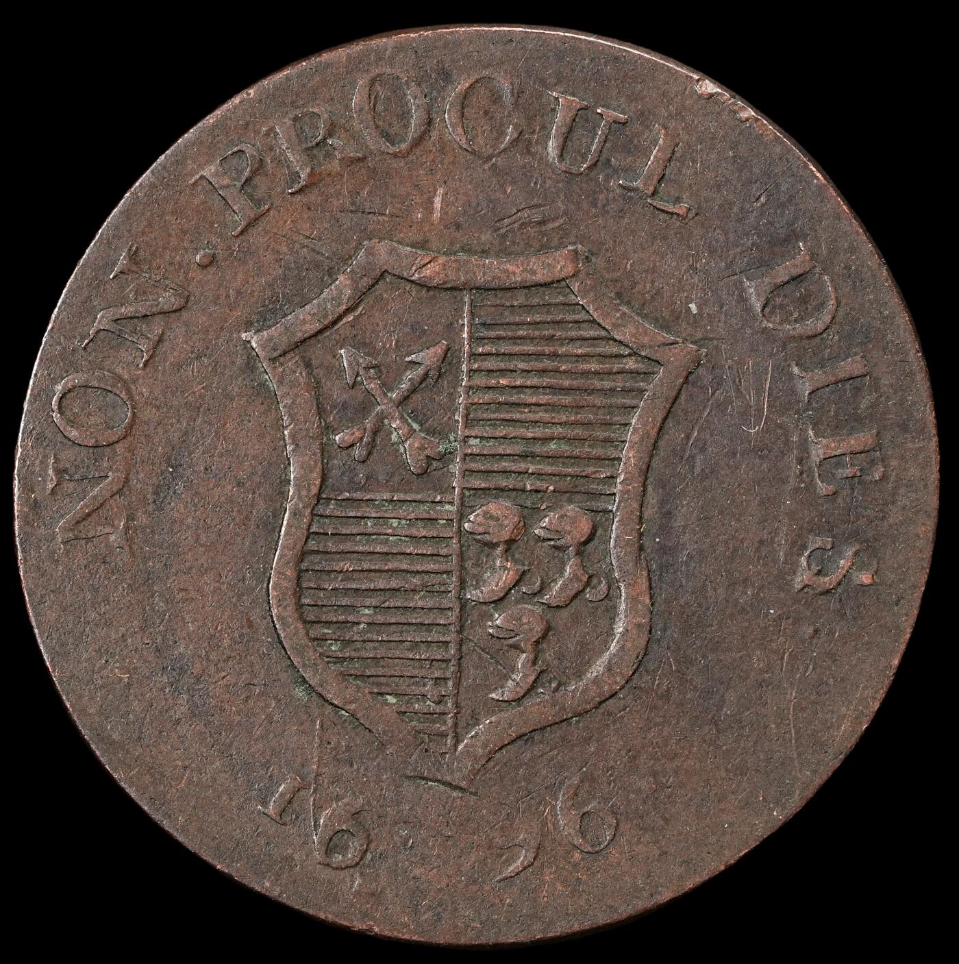 修遠堂世界钱币第五十八期 1696年英国代用币 纪念修道士Hugh Latimer 8.04g