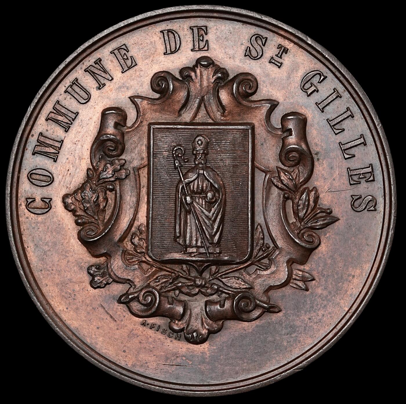 修遠堂世界钱币第五十八期 1890年比利时locale博览会章 50.50mm，41.60g