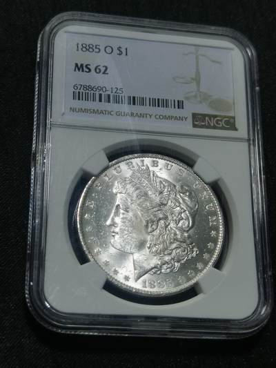 臻藏泉阁国内外钱币 - NGC MS62 1885美国摩根一美元银币
