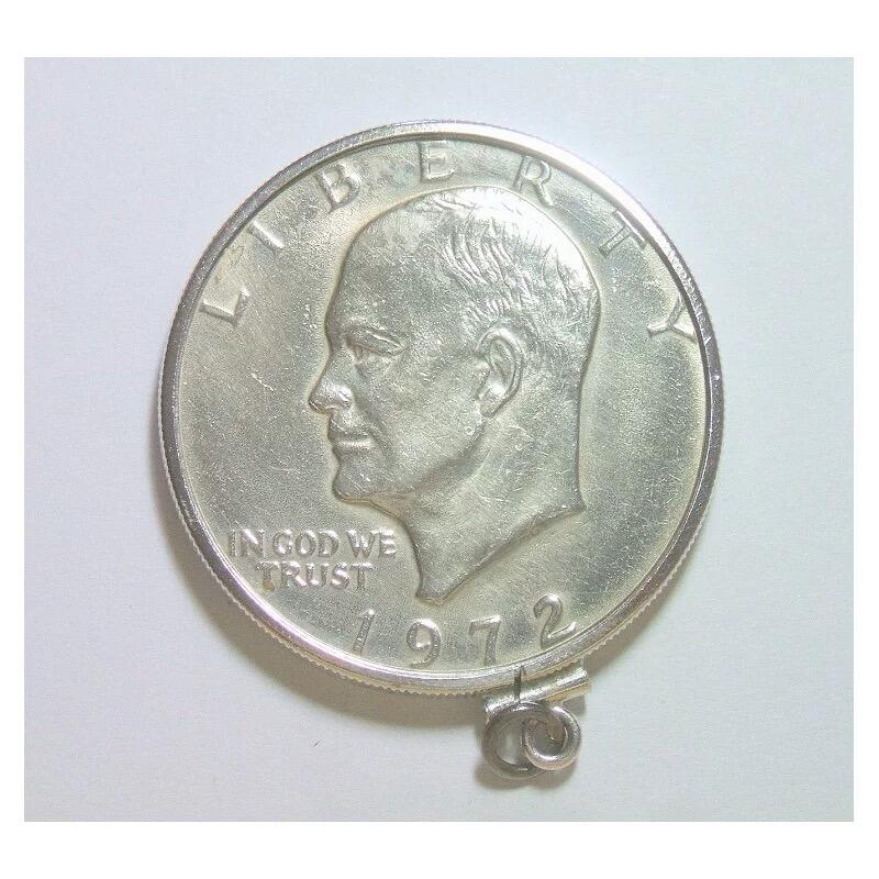 美国1972年 总统艾森豪威尔高浮雕精制币章吊坠 40MM