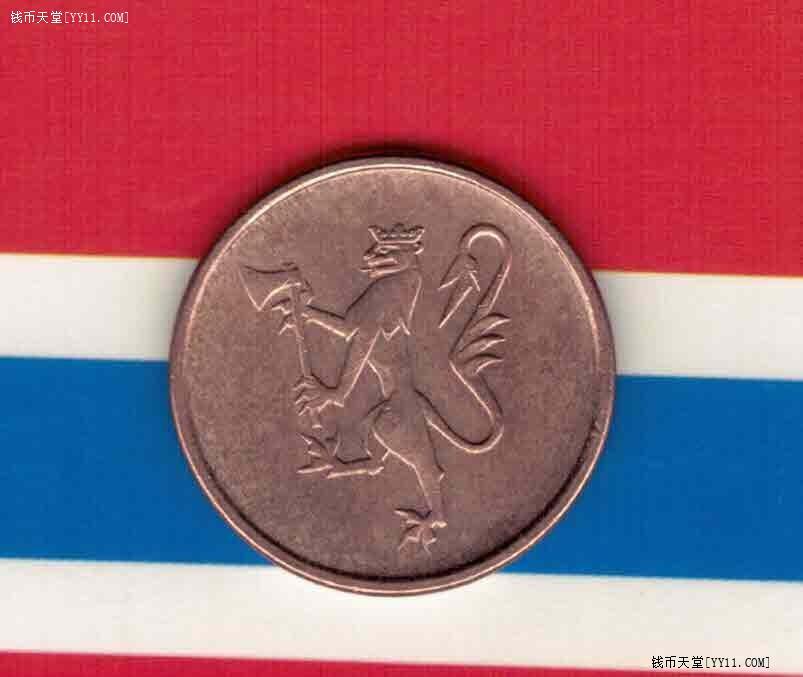 挪威1978年5欧尔 欧洲硬币 实物如图 八五品