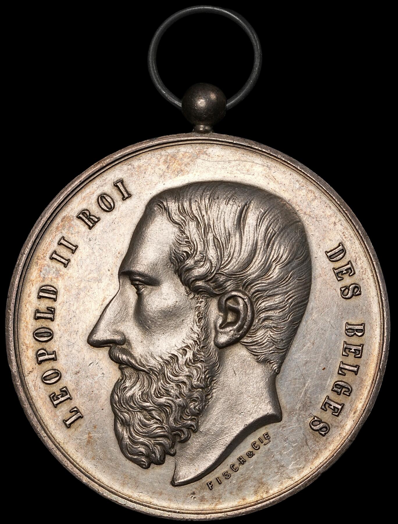 修遠堂世界钱币第五十八期 1898年比利时大银章 50.85mm，34.22g