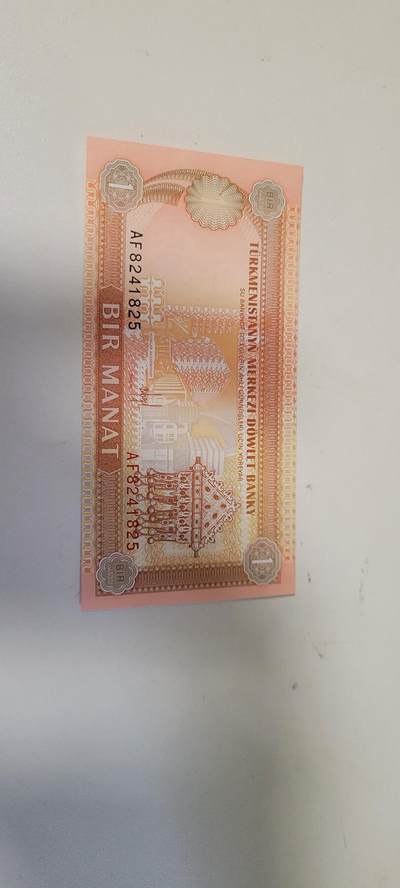 2025第六期纸市均有打光 土库曼斯坦1马纳特1993年版全新UNC