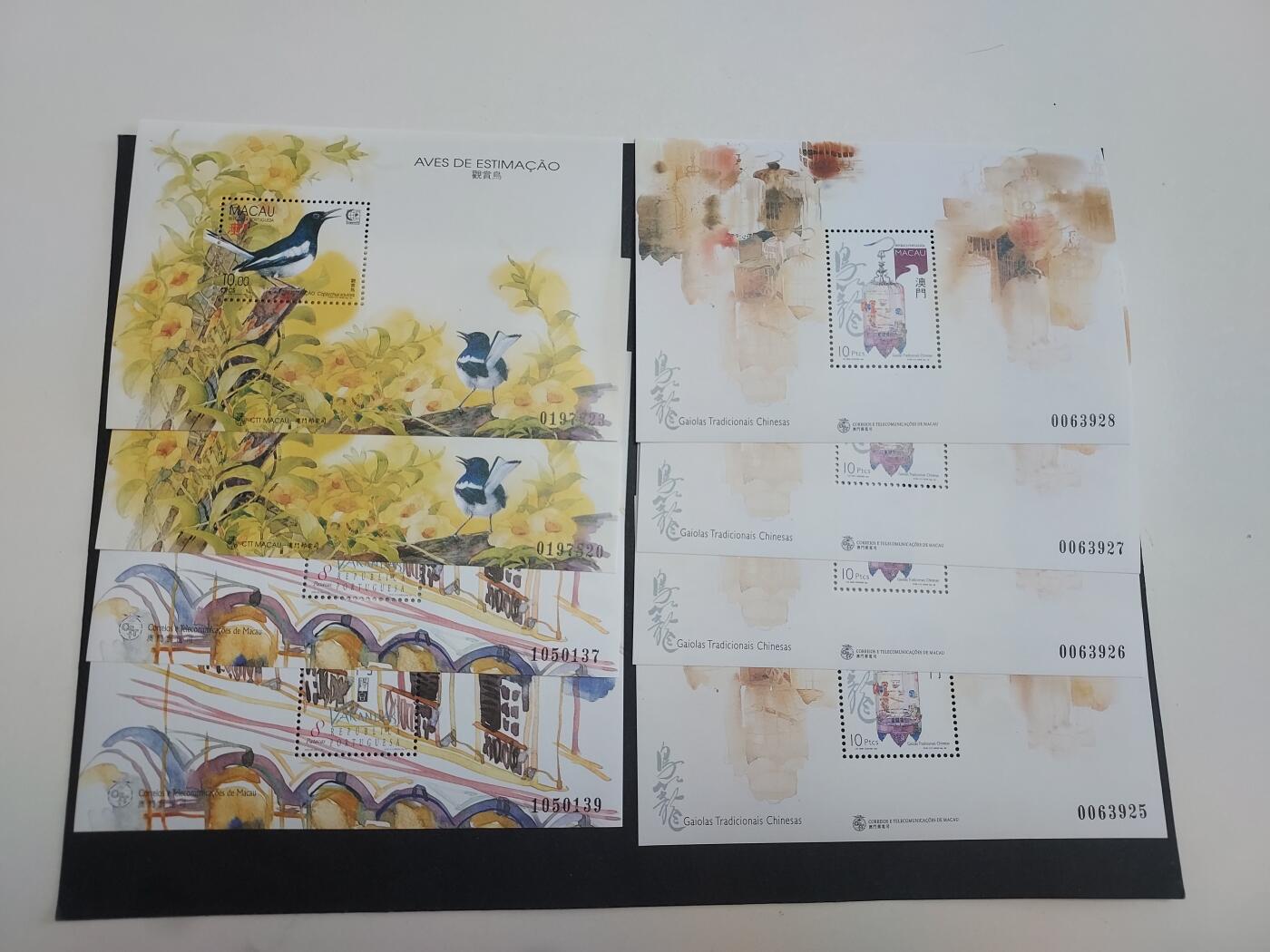 博彦收藏 3月10日 8点港澳邮票专场 澳门鸟笼等型张 8枚 全新