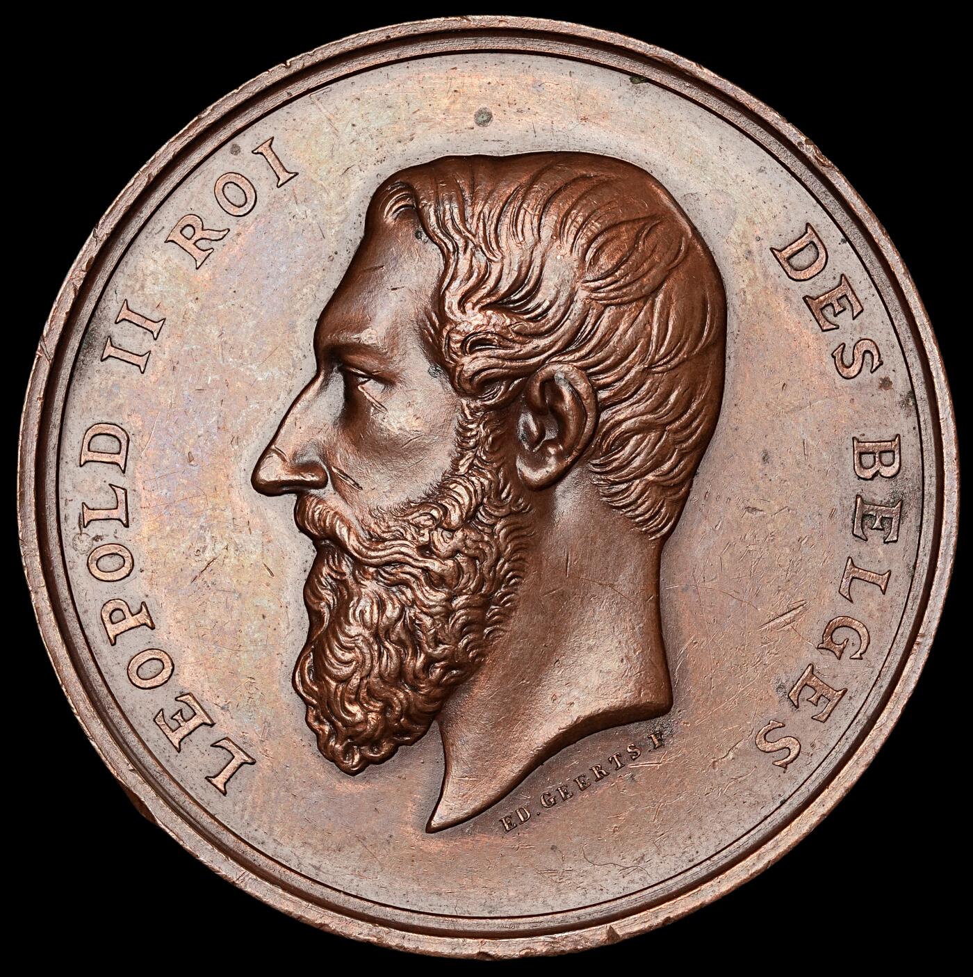 修遠堂世界钱币第五十八期 1881年布莱顿国际音乐交流会大铜章 55mm，66.36g
