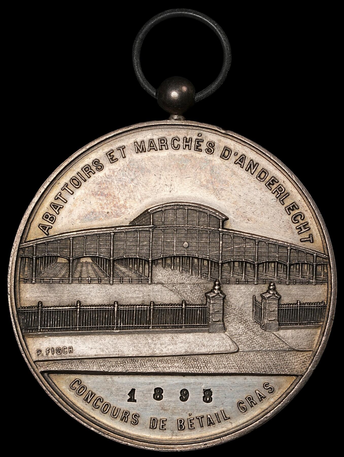 修遠堂世界钱币第五十八期 1898年比利时大银章 50.85mm，34.22g