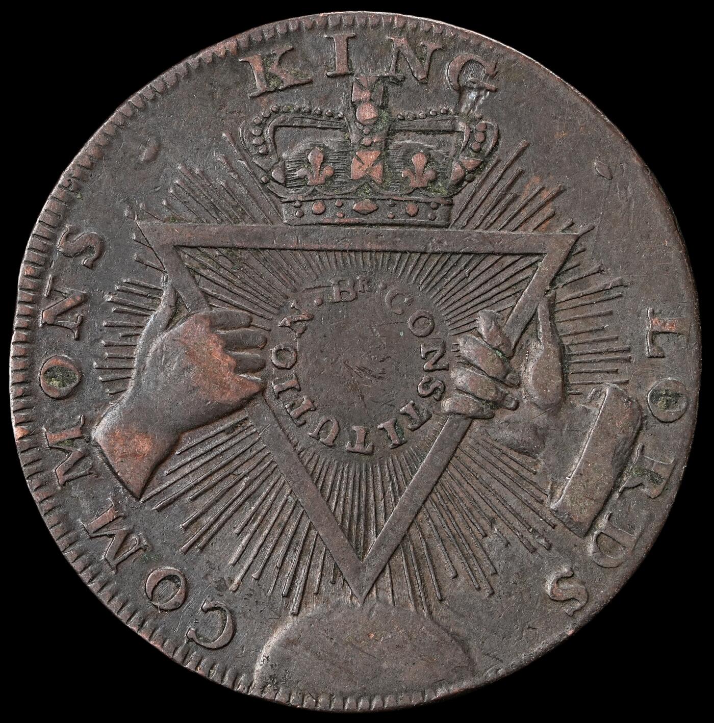 修遠堂世界钱币第五十八期 1795年英国1/2便士代用币 10.61g