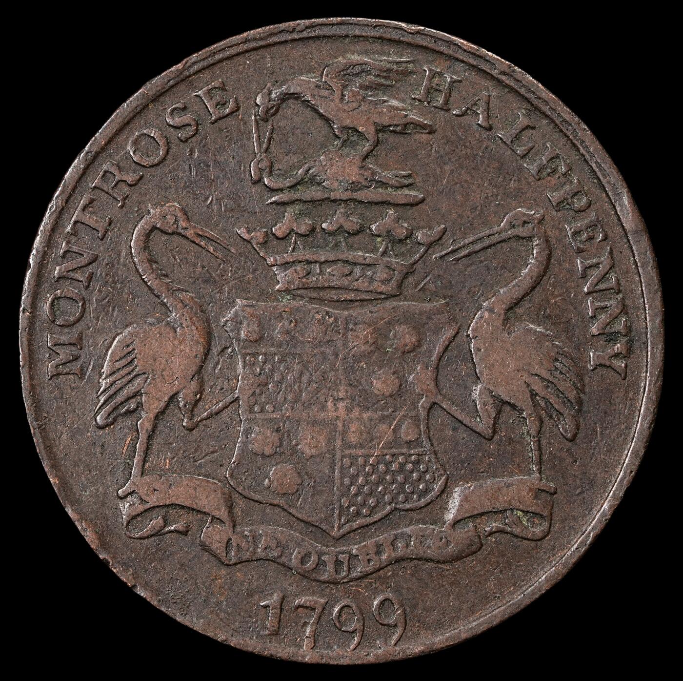修遠堂世界钱币第五十八期 1799年英国1/2便士代用币 11.26g