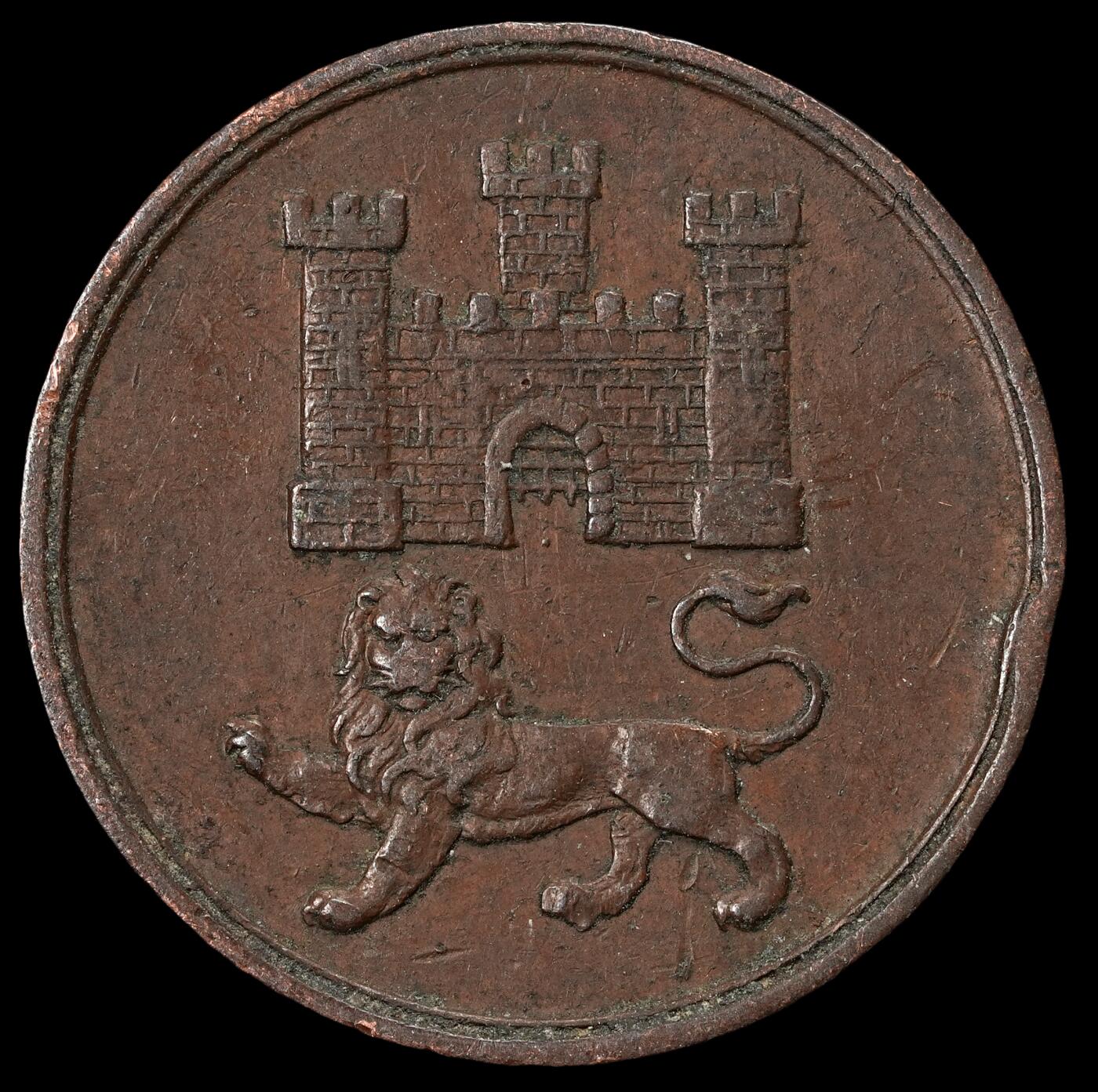 修遠堂世界钱币第五十八期 1839年英国诺维奇代用币 3.52g