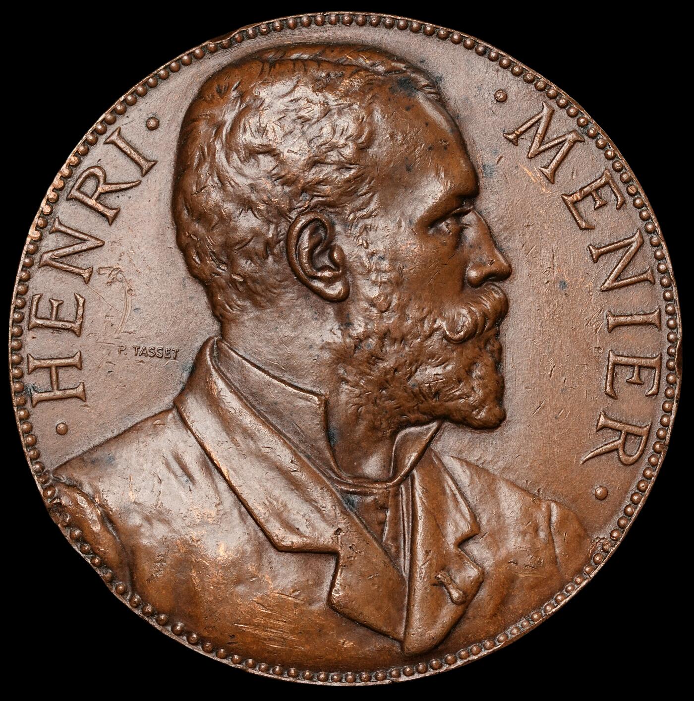 修遠堂世界钱币第五十八期 1881年法国大铜章 68mm，138g  边有磕碰