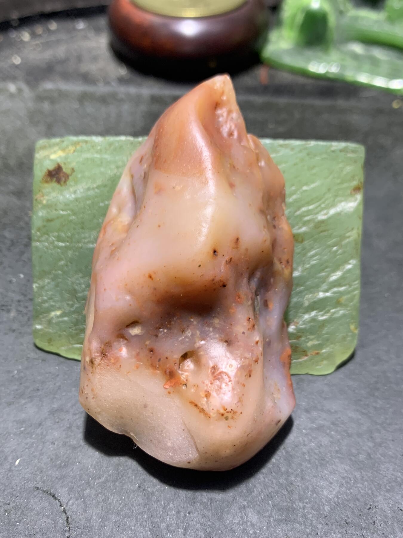 精美天然地表原皮冰粉紫罗兰金丝玉籽料原石一块