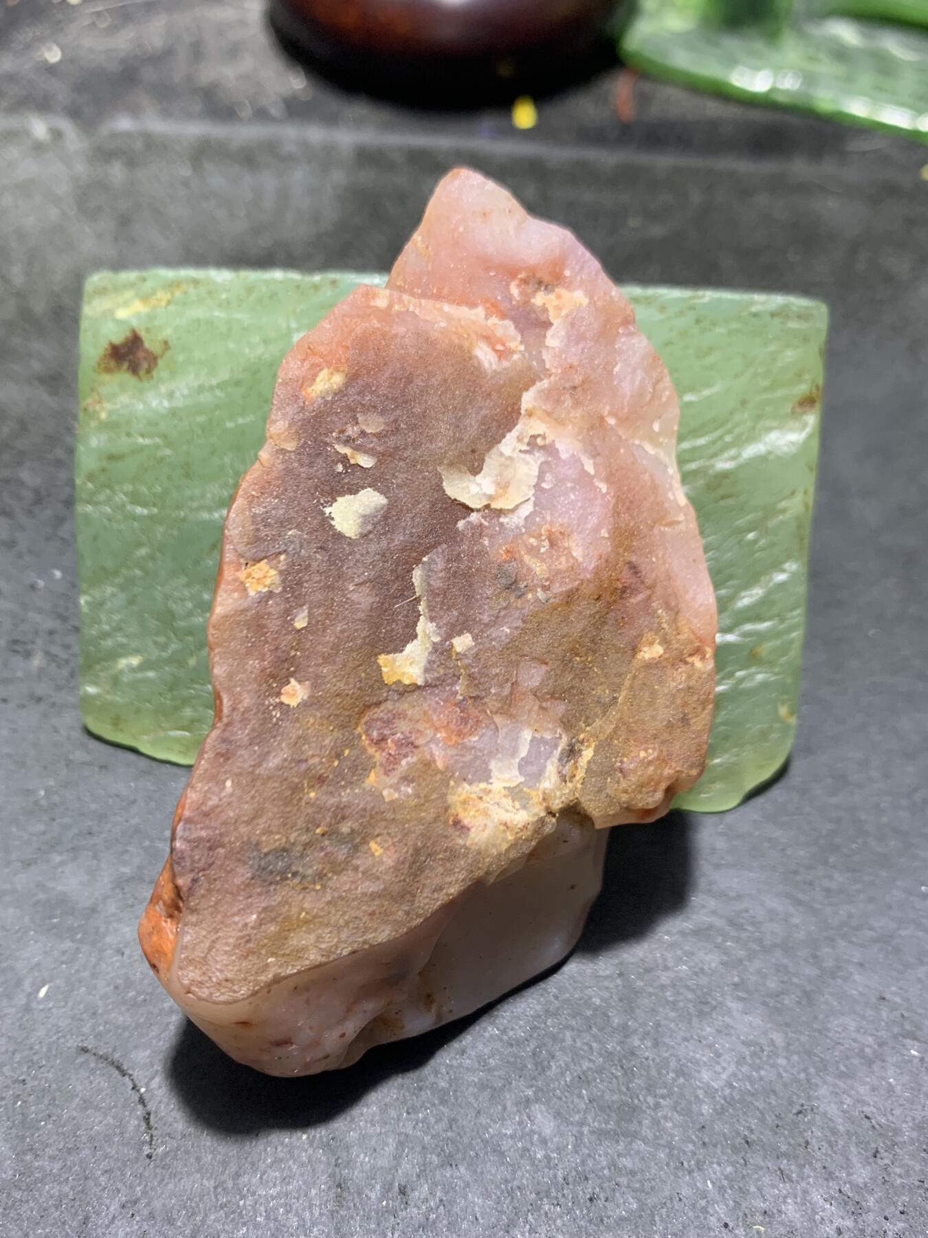 精美天然地表原皮冰粉紫罗兰金丝玉籽料原石一块
