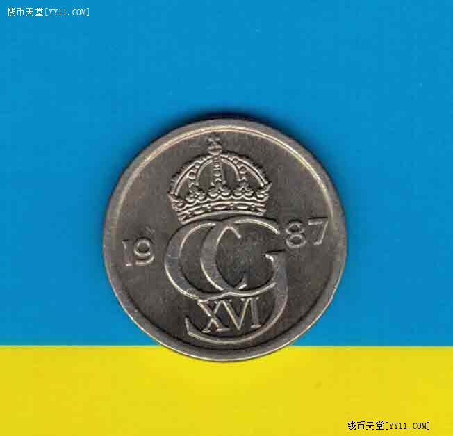 瑞典1987年10欧尔 欧洲 实物图 UNC