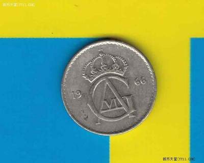 瑞典1966年10欧尔 欧洲硬币 八五品 实物图 - 瑞典1966年10欧尔 欧洲硬币 八五品 实物图