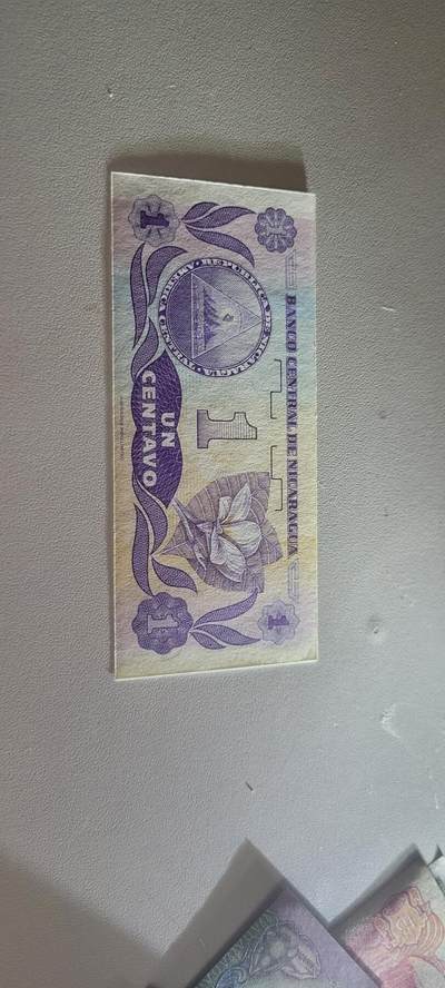 2025第六期纸市均有打光 1991年尼加拉瓜1生丁纸币 