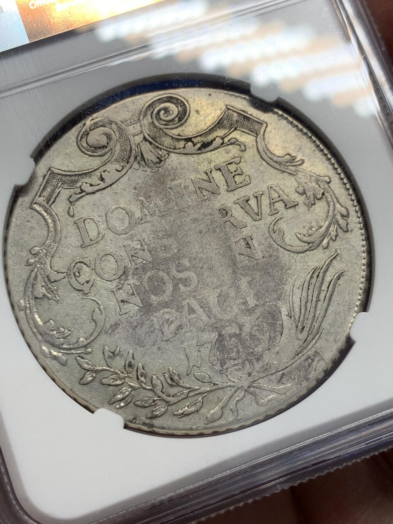 《竞宝斋》第356场 周日，周一  2场连拍 （全场包邮） NGC VF30 瑞士 1756年 苏黎世 泰勒大银币 品种少见 当品种非常好