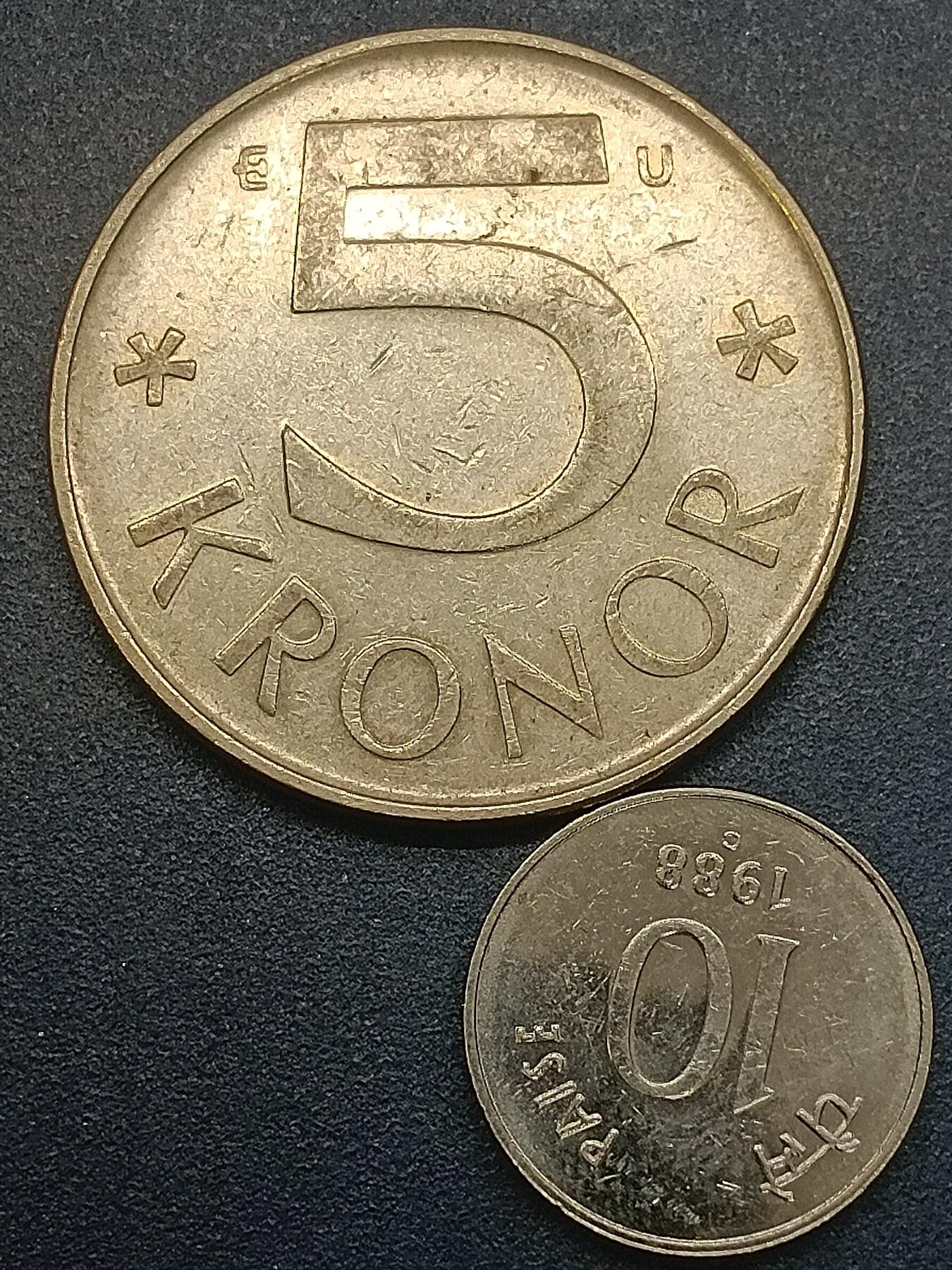 吉祥压岁钱外国硬币第58场  瑞典硬币印度硬币一组2枚