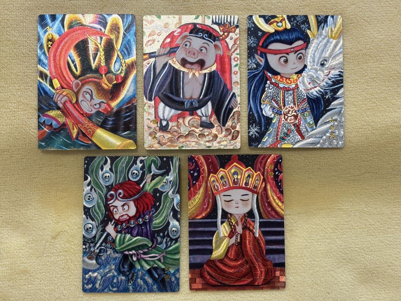 王下七武海 小王子精品卡牌拍卖第六场  雪舟十二花神 特卡 西游师徒五人组 粗闪一套
