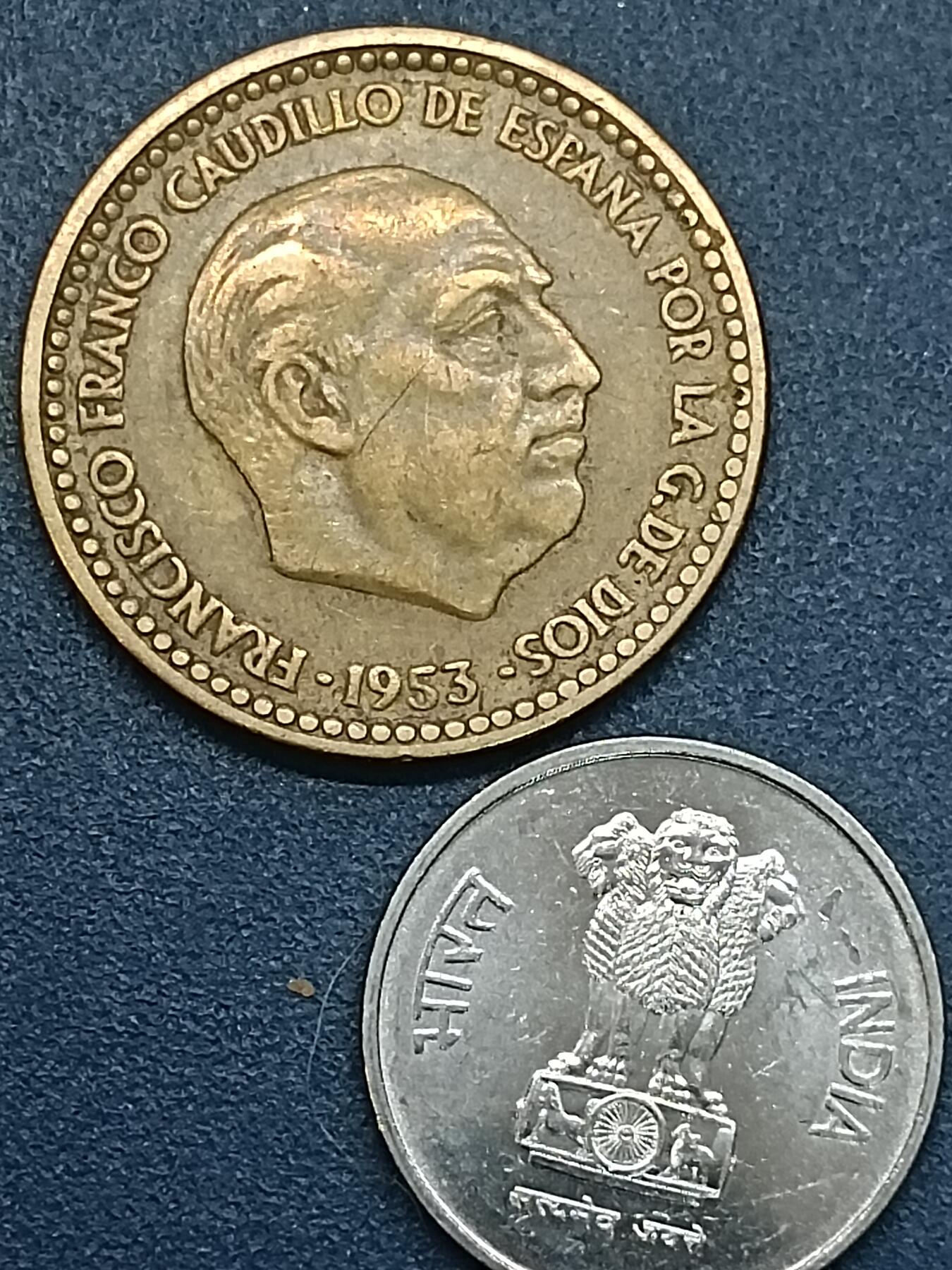 吉祥压岁钱外国硬币第58场  西班牙硬币1953