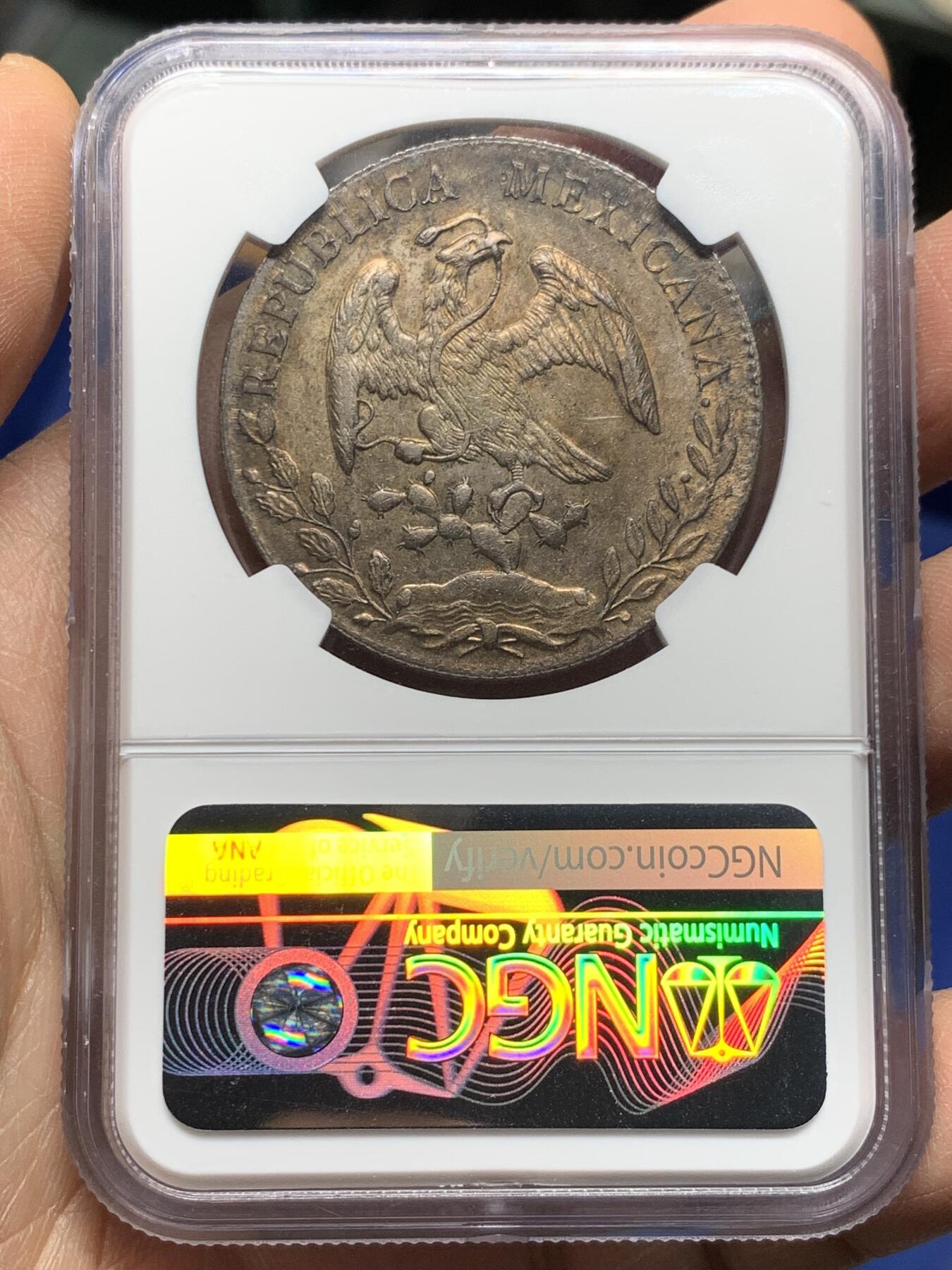 《竞宝斋》第356场 周日，周一  2场连拍 （全场包邮） NGC AUD 墨西哥 1888年 8R 鹰洋银币 吉祥年份 深彩包浆 细节不错