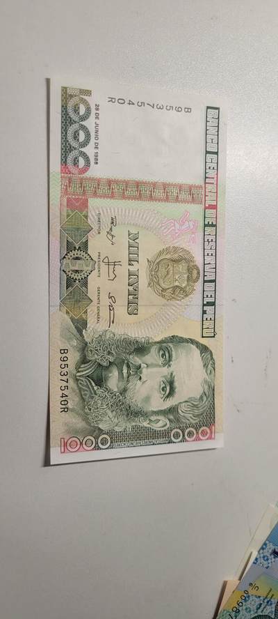 2025第六期纸市均有打光 秘鲁1000印蒂1988年