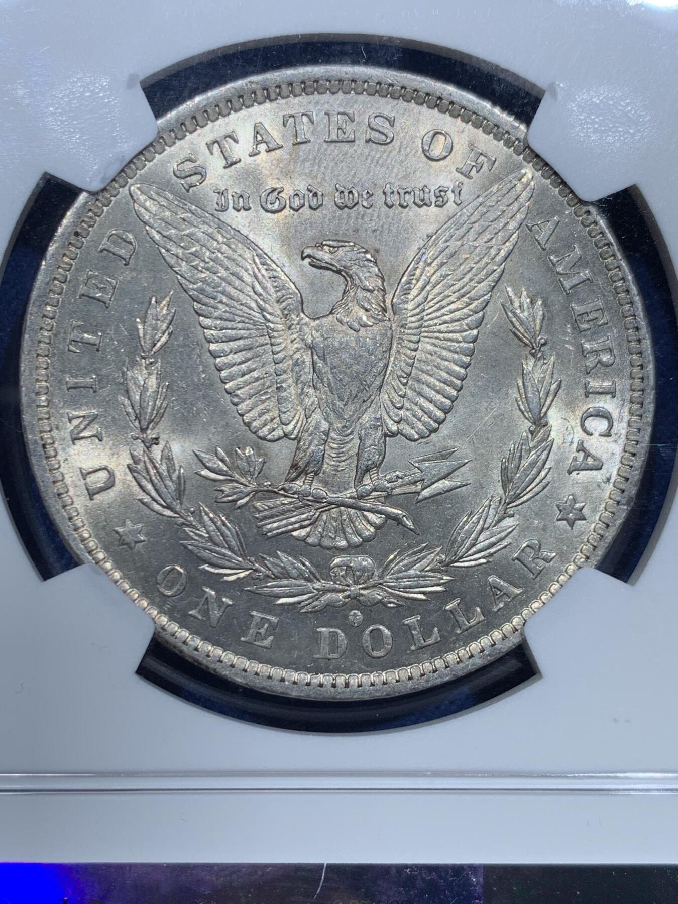 《竞宝斋》第356场 周日，周一  2场连拍 （全场包邮） NGC UNC 美国1884年摩根银币，带光未流通品相。