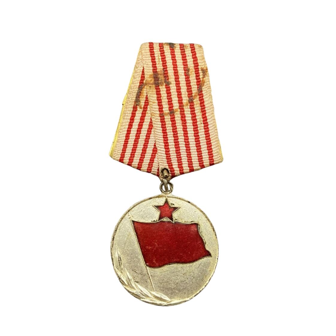 社会主义时期 阿尔巴尼亚杰出服务勋章 带1982年证书